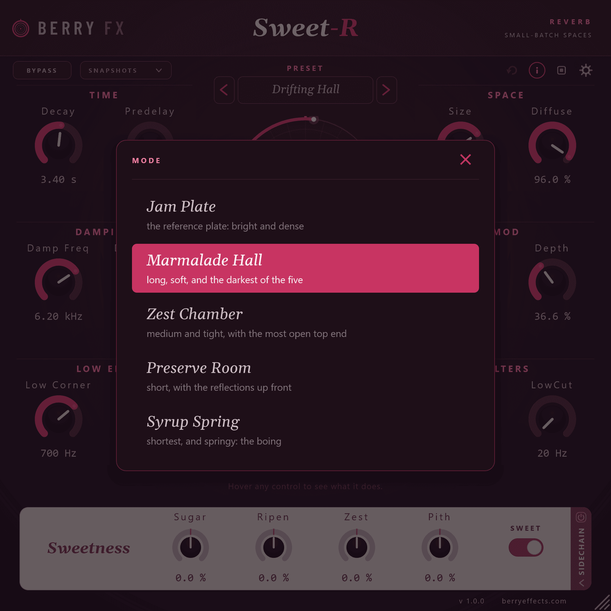 Sweet-R — Five spaces
