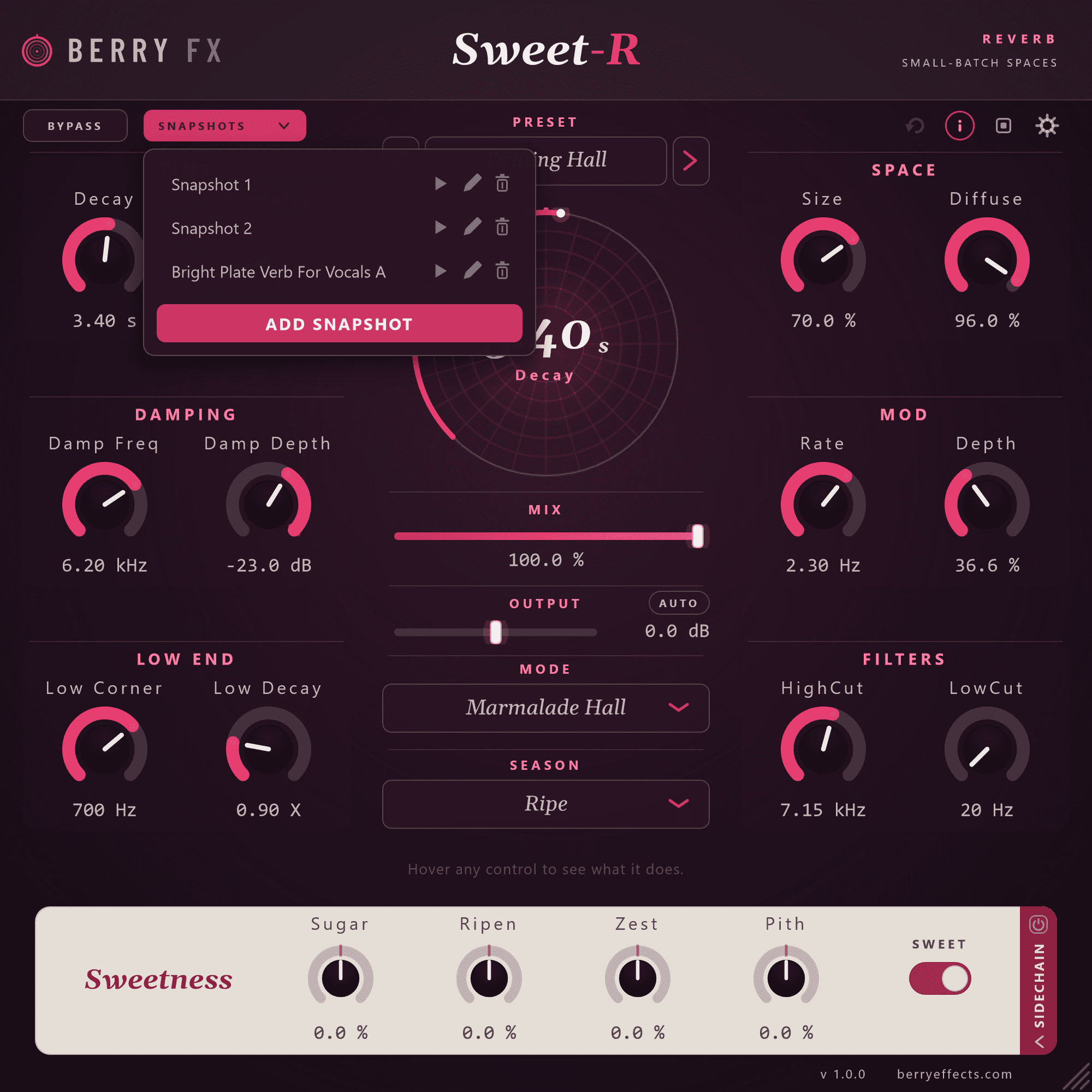 Sweet-R — Snapshots